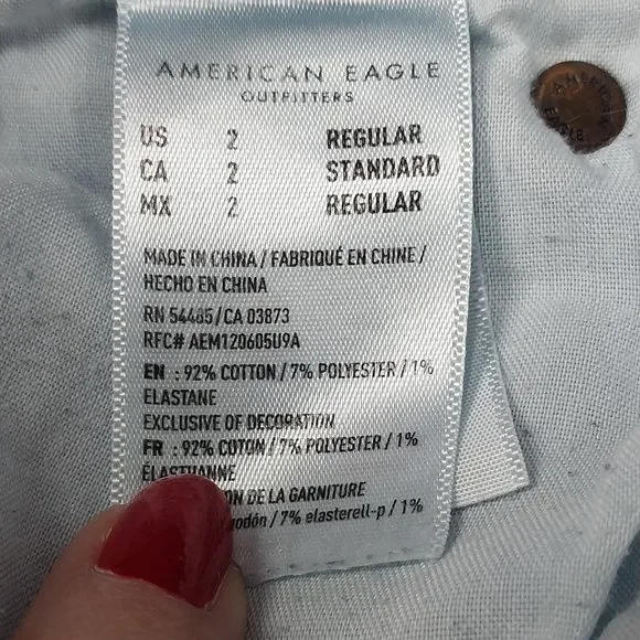 2674 Size 2 American Eagle Upcycled Stretch Bell-Bottoms - Picture 5 of 5